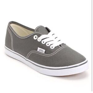 Vans Authentic Lo Pro Pewter Grey White Skate Shoe Sneakers Women’s 9/Men’s 6.5